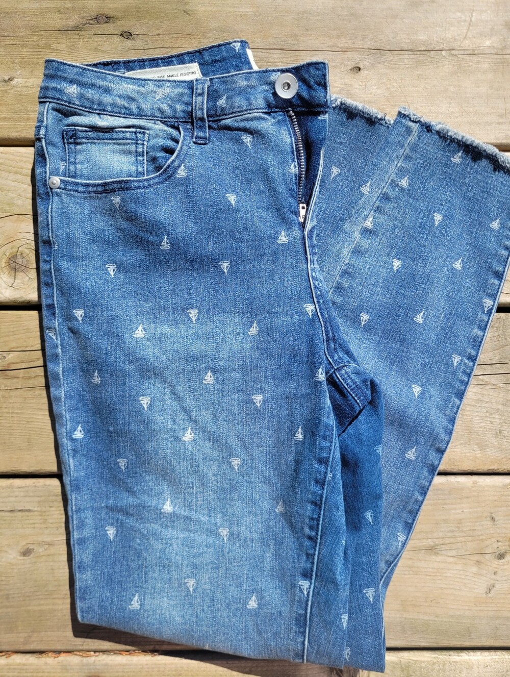Tribal Sailboat Denim Jeans
